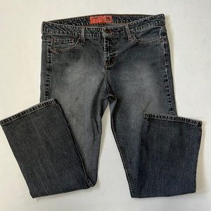 Vintage Mossimo Mossissue Women's Jeans Size 15 Dark Acid Wash Straight Leg Y2K